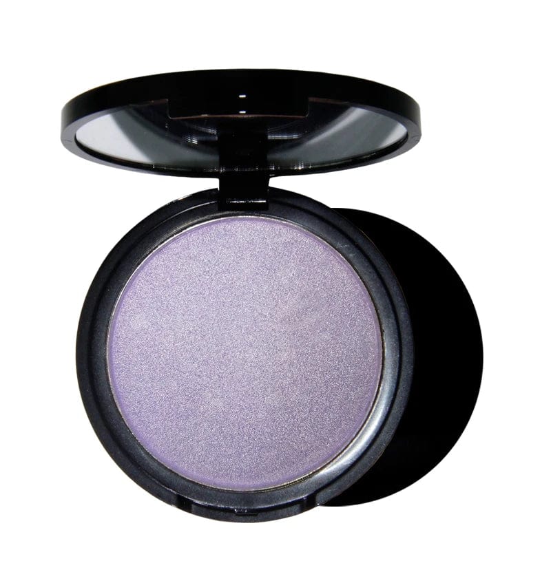 Showlu Gold Pressed Powder Highlighter and Waterproof Mineral Bronzer makeup set with gold-toned pressed powders and highlighter.