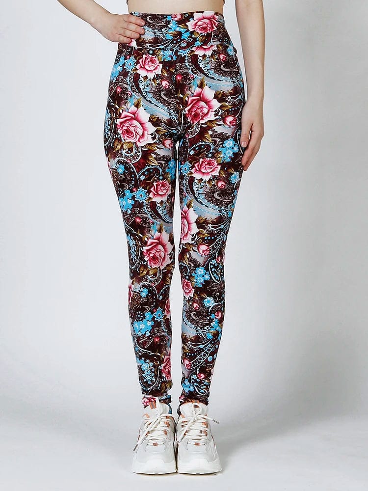 High waist leopard print leggings for women by CUHAKCI, elastic sport pants perfect for workout and active wear.