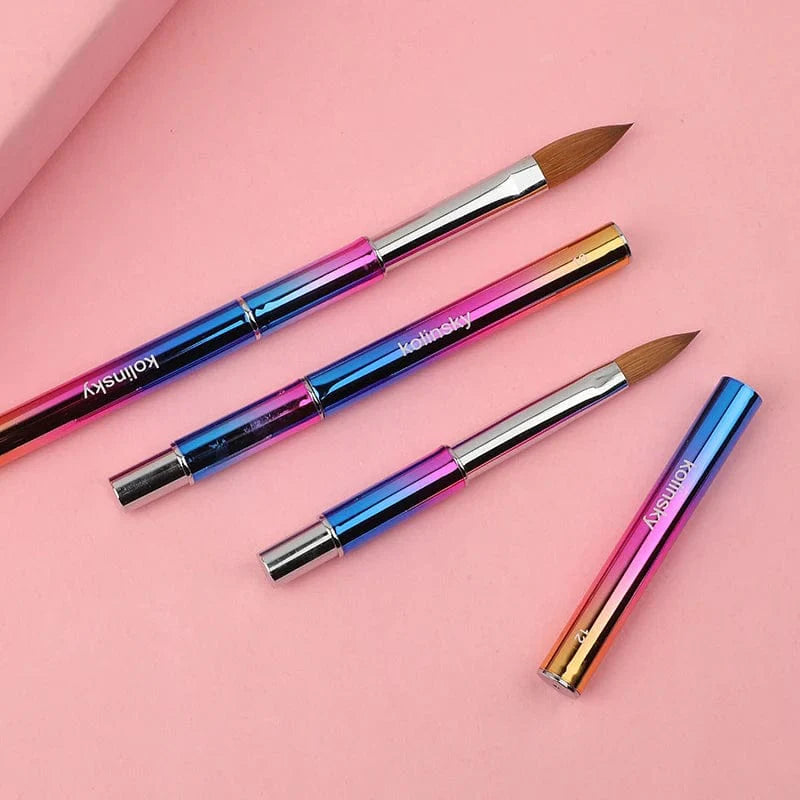 Seejoy professional 100% Kolinsky acrylic nail brush with metal handle for precise nail art and acrylic application.