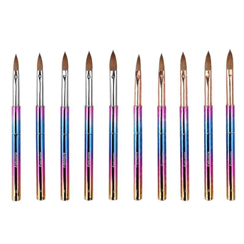 Seejoy professional 100% Kolinsky acrylic nail brush with metal handle, ideal for detailed nail art and acrylic nail application.