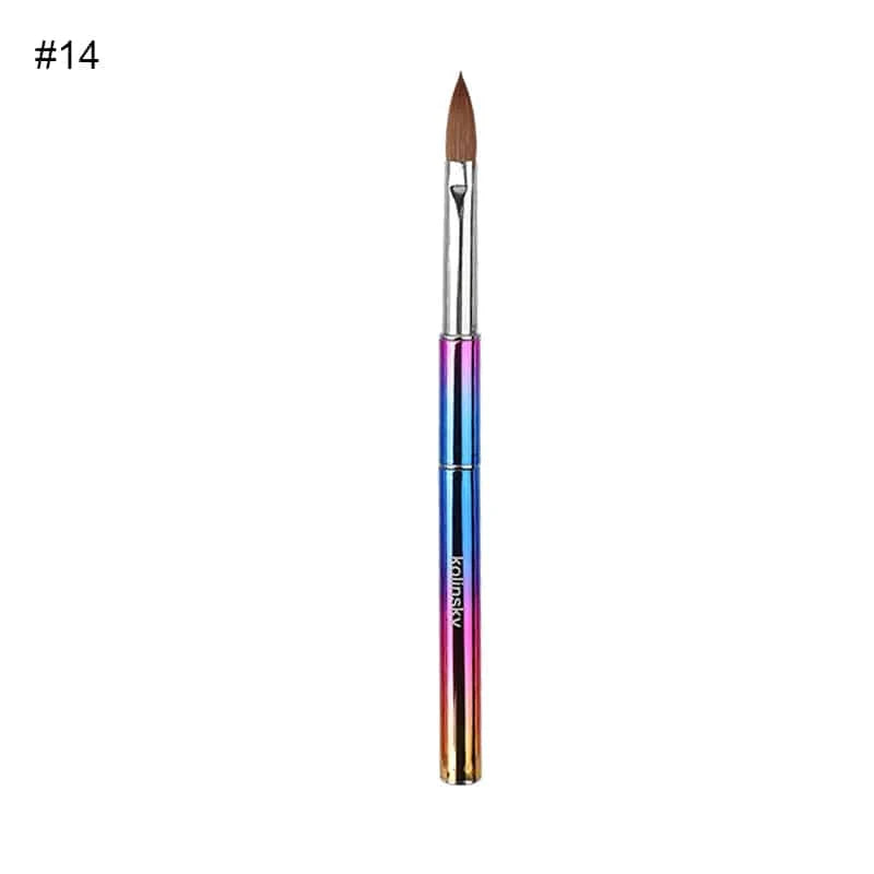 Seejoy professional 100% Kolinsky acrylic nail brush with metal handle for precise nail art and acrylic application.