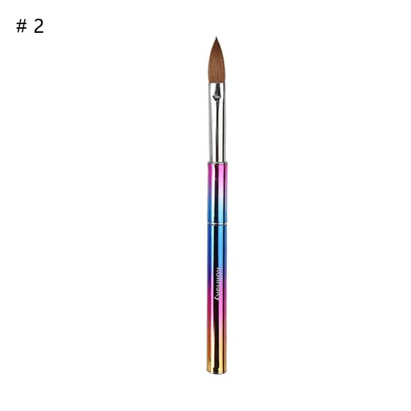 Seejoy professional 100% Kolinsky acrylic nail brush with metal handle for precise nail art and acrylic application.