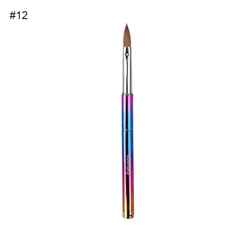 Seejoy Professional 100% Kolinsky acrylic nail brush with metal handle, used for detailed nail art and acrylic nail applications.