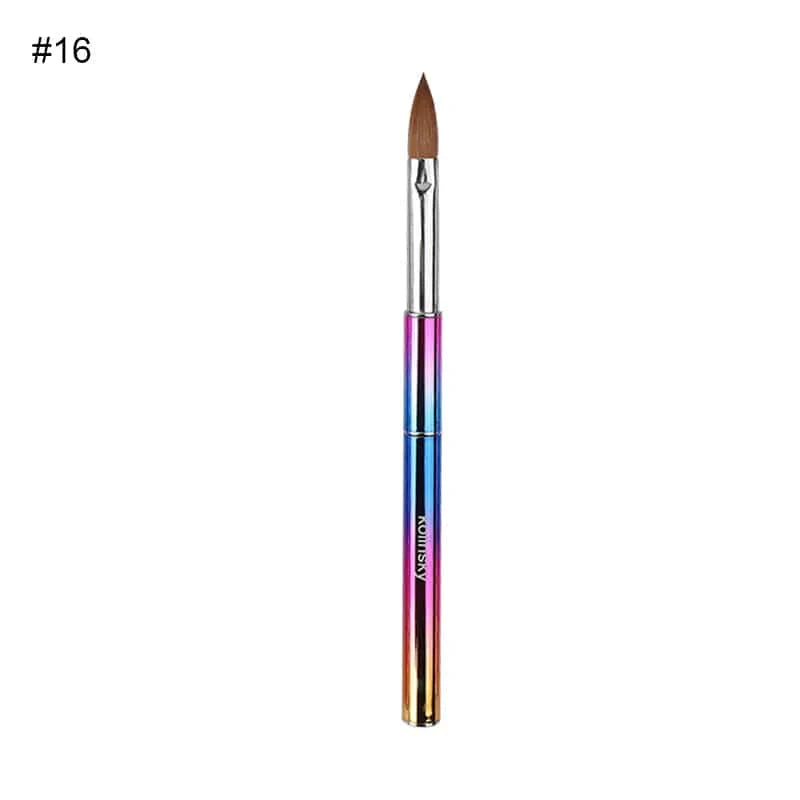 Seejoy Professional 100% Kolinsky acrylic nail brush with metal handle, ideal for nail art and acrylic nail application.