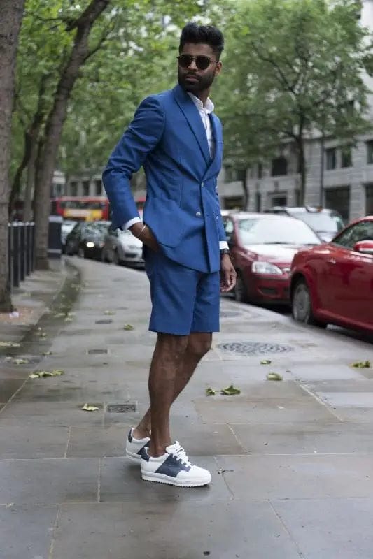 Custom Made Groomsmen Brown Groom Tuxedos Peak Lapel Men Suits 2 Pieces Wedding Bridegroom ( Jacket + Short Pants ) - SHOWLU FASHION STORE