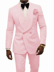 Custom Pour Hommes Made Groomsmen White Pattern Groom Tuxedos Shawl Lapel Suits 2PCS Wedding ( Jacket+Pants )Costume Homme - SHOWLU FASHION STORE