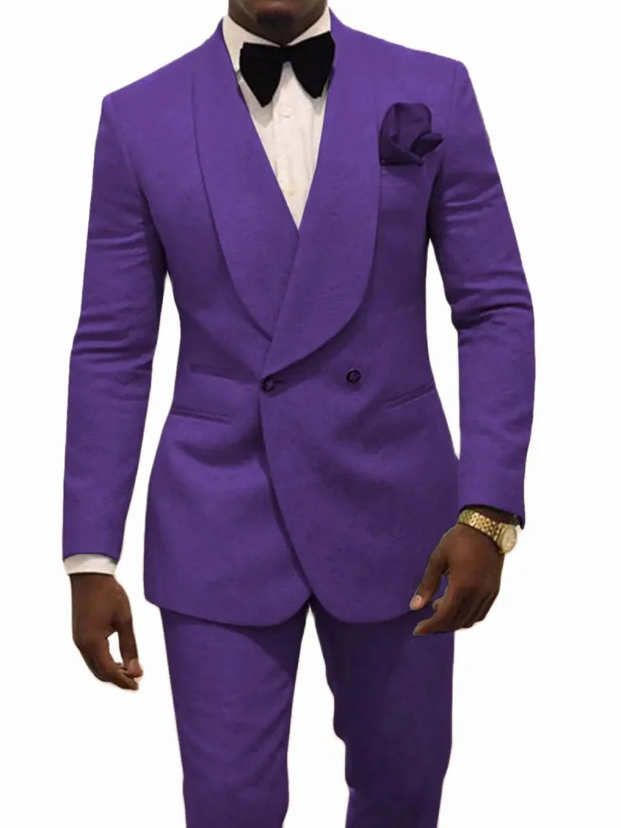SHOWLU FASHION STORE white pattern groom tuxedo for men, skinny fit wedding suit with shawl lapel, 2-piece jacket and pants.
