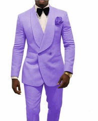 Custom Pour Hommes Made Groomsmen White Pattern Groom Tuxedos Shawl Lapel Suits 2PCS Wedding ( Jacket+Pants )Costume Homme - SHOWLU FASHION STORE