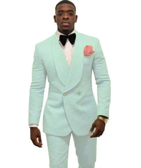 Custom Pour Hommes Made Groomsmen White Pattern Groom Tuxedos Shawl Lapel Suits 2PCS Wedding ( Jacket+Pants )Costume Homme - SHOWLU FASHION STORE