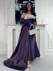 Customized Jiayigong elegant Purple A - line Formal Evening Dresses Sequined Sleeveless pleat Quinceanera Party Dresses - SHOWLU FASHION STORE
