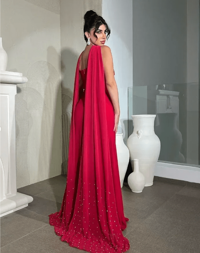 Customized Sleeveless Beaded Floor - length Evening Dresses Gown Esses Vestidos De Mujer Elegantes Para Fiesta 2024 - SHOWLU FASHION STORE