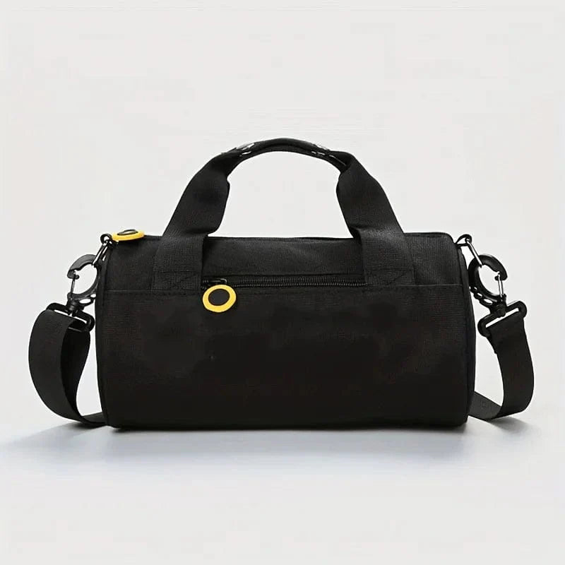 Showlu Oxford cloth cylinder shoulder bag for travel, fitness, and leisure, featuring a stylish unisex design and adjustable strap.