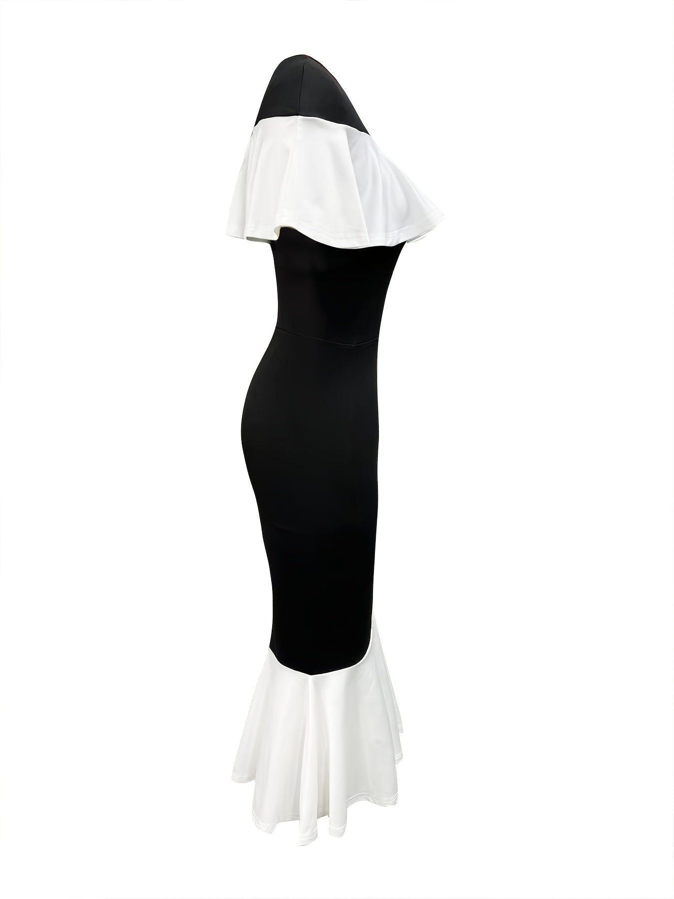 SHOWLU FASHION Women's Bodycon Fishtail Dress with ruched waist, elegant fitted silhouette, and sleeveless design.