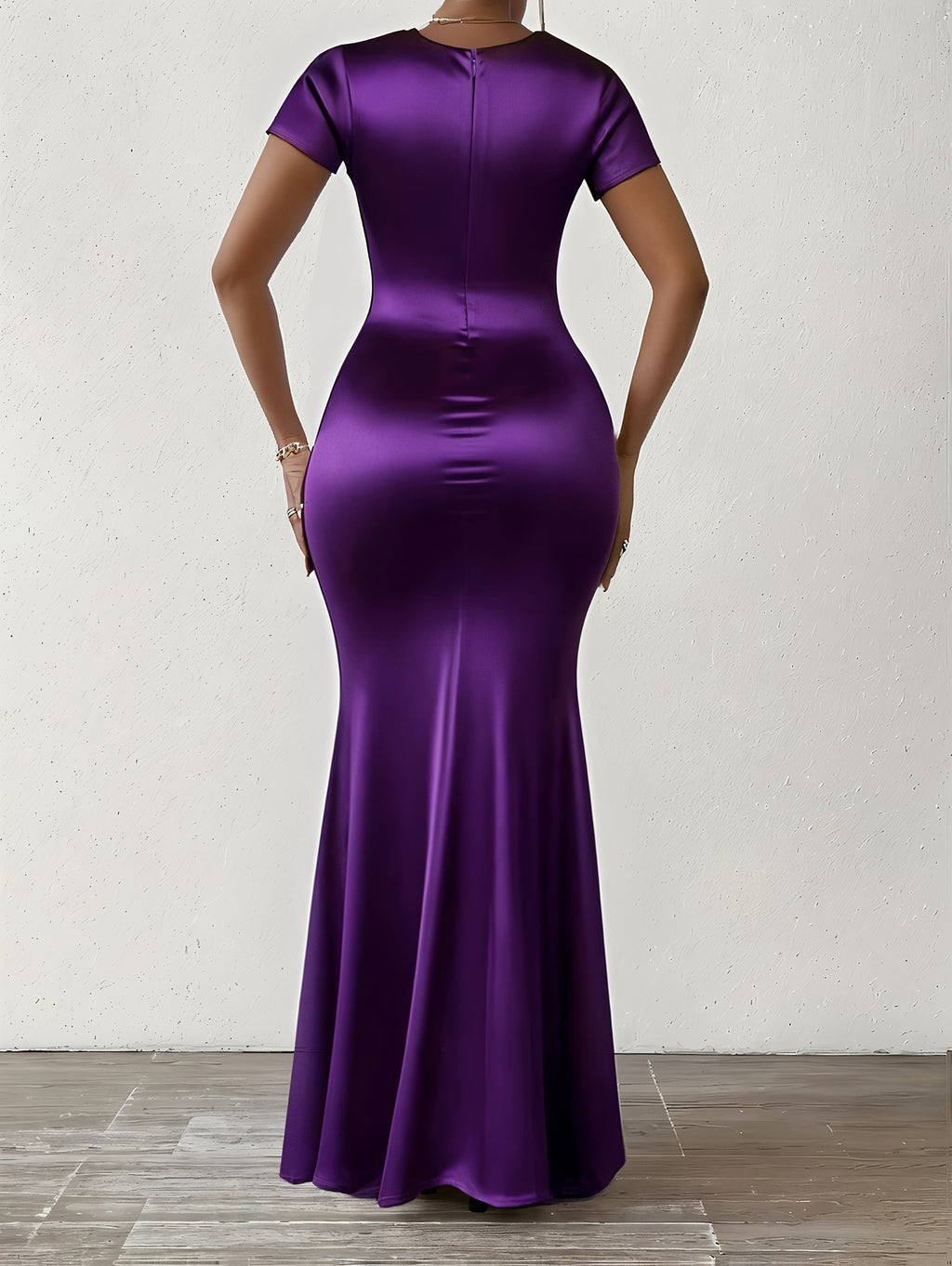SHOWLU FASHION women's bodycon zip dress featuring an elegant low neckline and knit fabric, perfect for stylish occasions.
