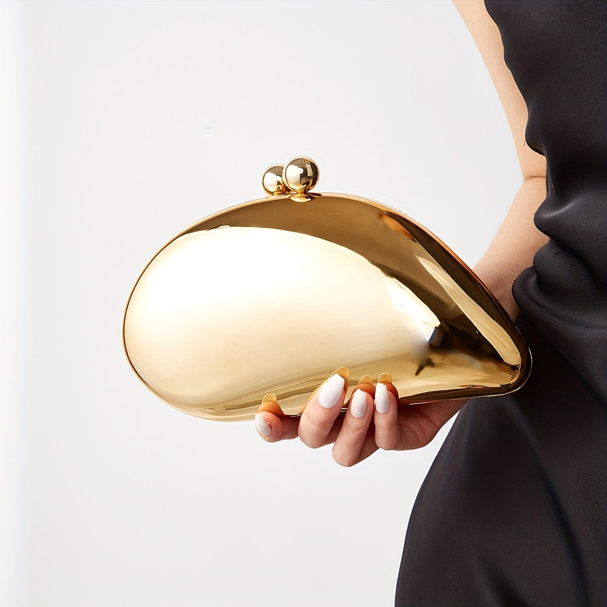 SHOWLU Marbled Acrylic Clutch with Chain Strap, elegant evening bag featuring a stylish marbled design and compact shape.