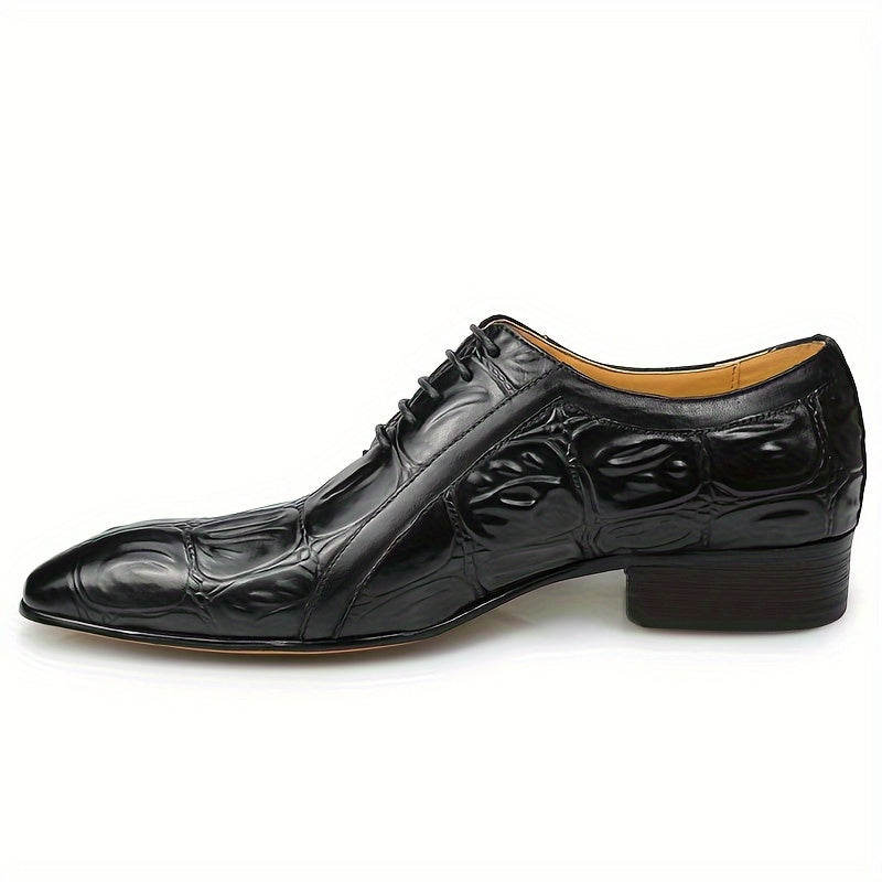 Men's SHOWLU FASHION Cow Leather Derby Shoes with lace-up Oxford design, formal dress shoes for men.