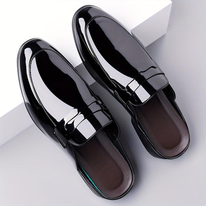 Men's slip-on loafers by SHOWLU FASHION STORE, faux leather mules with non-slip soles, shown in a casual footwear style.
