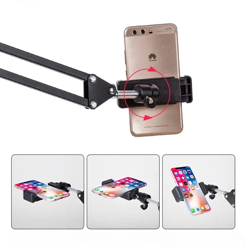 Desktop Phone Stand for Mobile Telephone Video Shooting Overhead Smartphone Mount for Cellphone Table Bracket for Vlog Recording - SHOWLU FASHION STORE