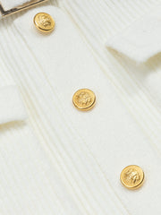 A Stylish White Midi Skirt for Women, Featuring a Unique And Elegant Design, High-Waisted And Straight-Cut, Perfect for Spring.