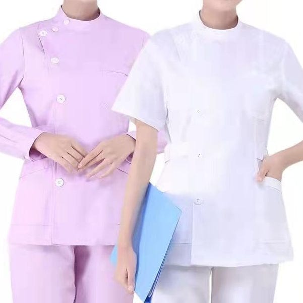 Unisex medical scrubs set by Showlu, professional hospital nurse uniform with top and pants, suitable for healthcare workers.