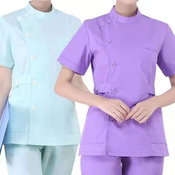 Unisex medical scrubs set by Showlu Fashion for hospital nurses and healthcare professionals, includes top and pants.