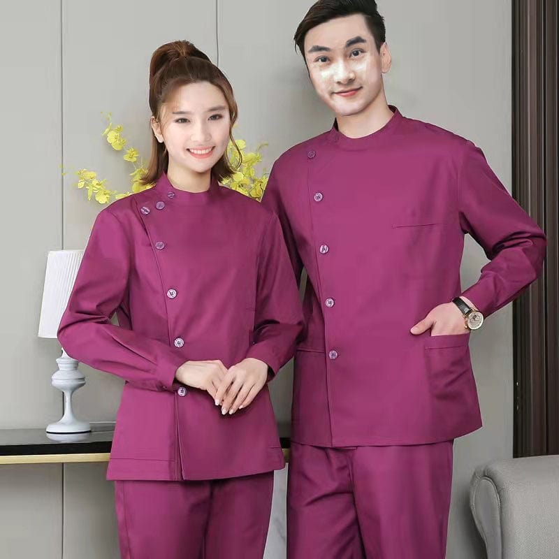 Unisex Showlu Medical Scrubs Set for doctors and nurses, professional hospital nurse uniform with comfortable fit and medical design.