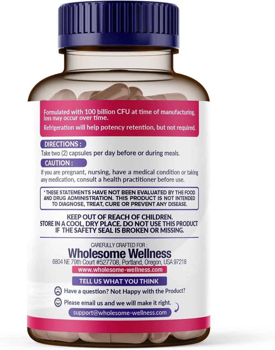 Showlu Raw Probiotics for Women with 100 Billion CFU, enzymes, and prebiotics, in a shelf-stable probiotic supplement bottle.