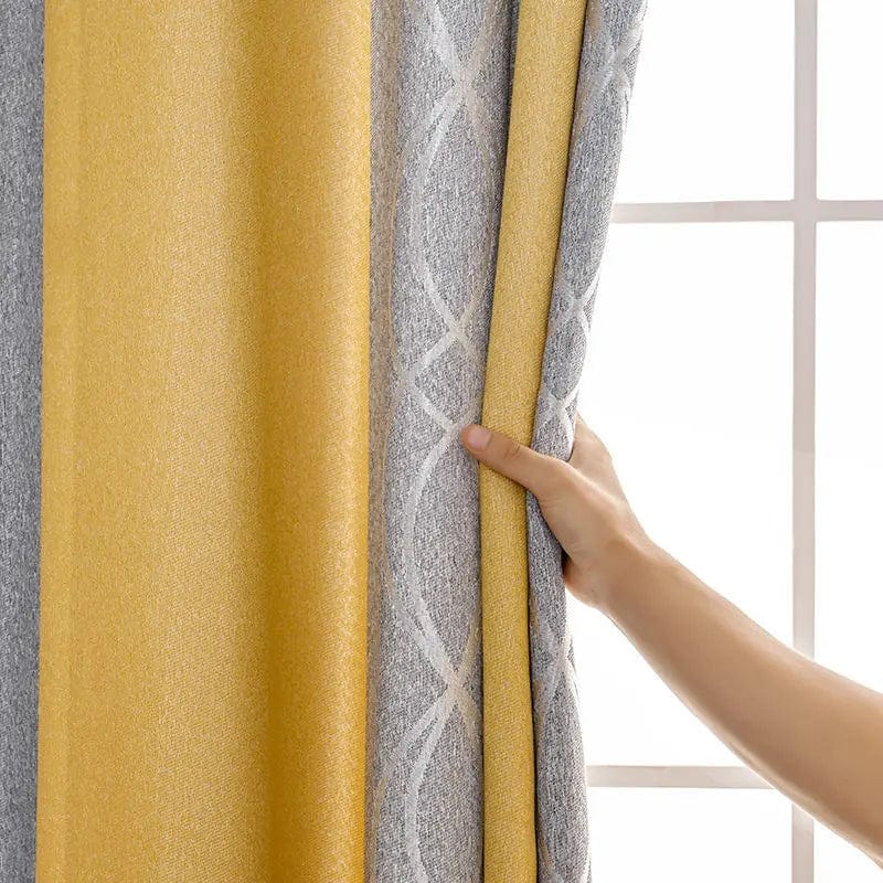 Dreamwood modern green striped blackout curtains for living room by SHOWLU FASHION STORE, thickened fabric, available in two colors.