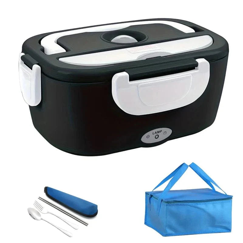 Showlu electric heated lunch box with stainless steel container, suitable for car and home use, ideal for warm meals on the go.
