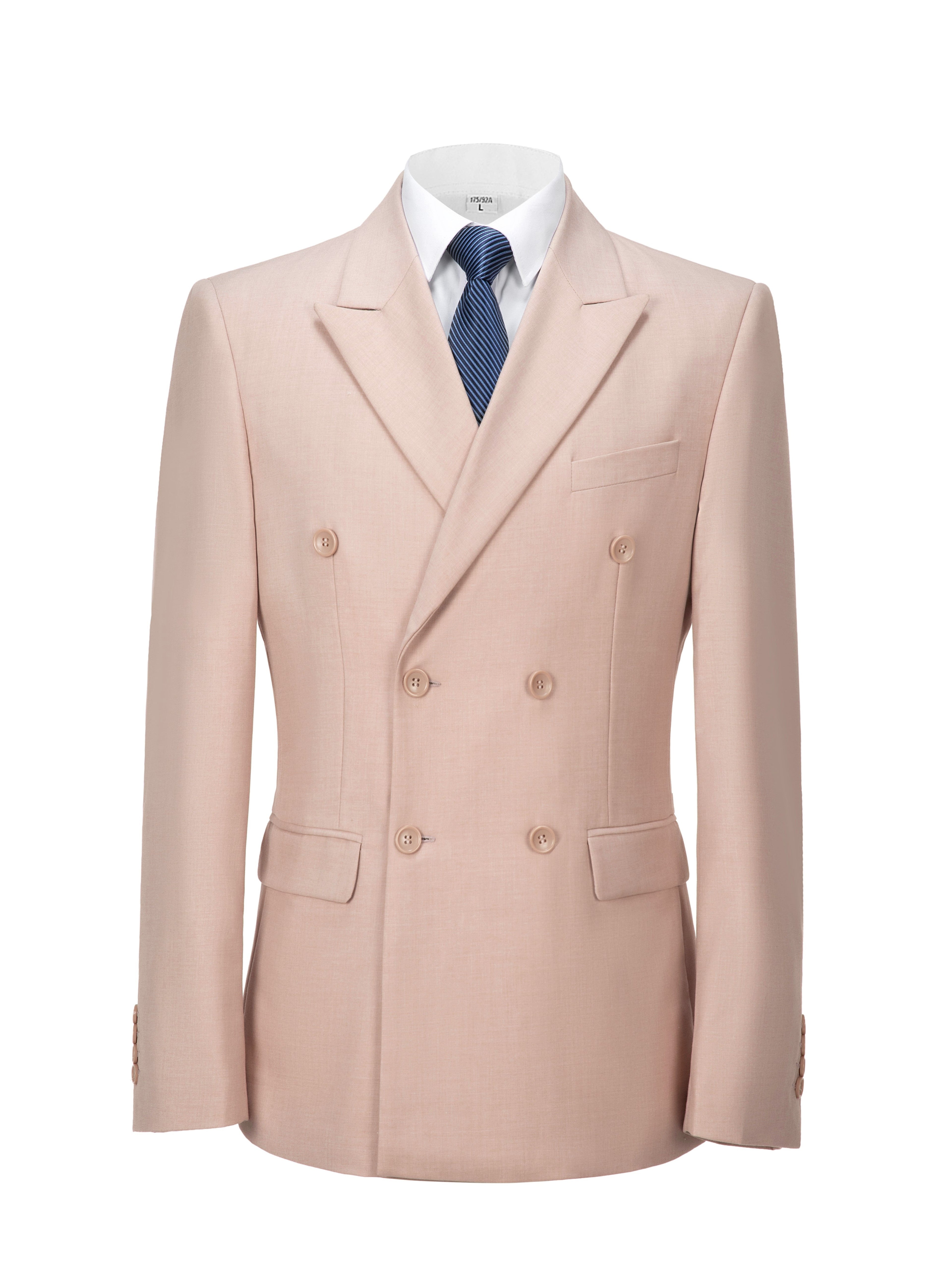 SHOWLU Men's slim fit 2-piece suit with notched lapel, formal wedding coat, tailored for a sleek, modern look.