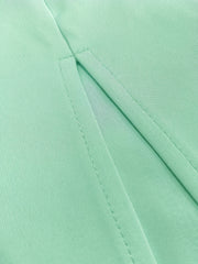[Mint Green Dress] Polyester Elegant Mint Green Off-Shoulder Long Sleeve Bodycon Dress | Floral Embellishments, Perfect for Adult Women, All-Season Wear, Formal Evening Gown