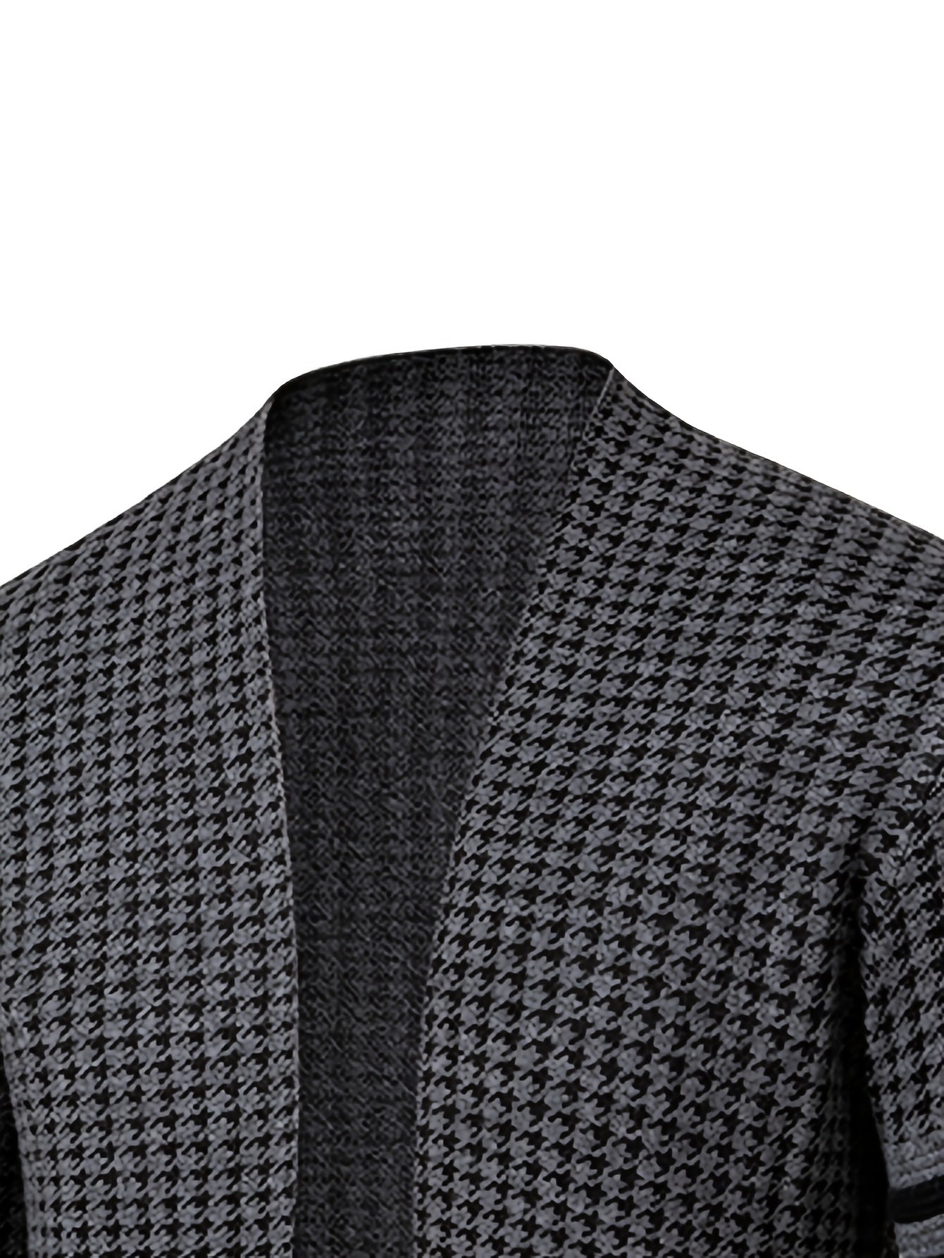 Men's slim fit knit cardigan by SHOWLU FASHION STORE, high-stretch long sleeve sweater in a sleek, modern design.
