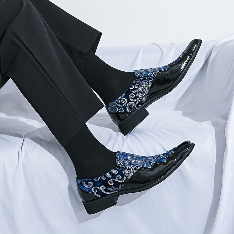 SHOWLU FASHION men's faux leather slip-on casual shoes in solid color, featuring a sleek PU design and comfortable fit.