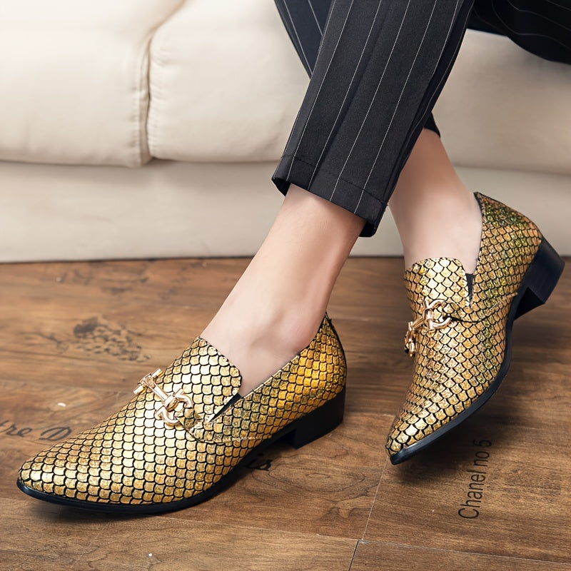 Men's casual slip-on shoes by SHOWLU FASHION STORE, low top PU leather footwear with a sleek, minimalist design.
