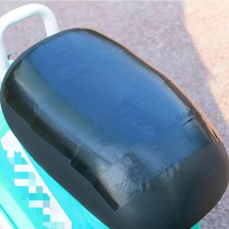 Black PVC cloth repair tape from SHOWLU FASHION STORE, waterproof and flexible, shown rolled out on a flat surface.