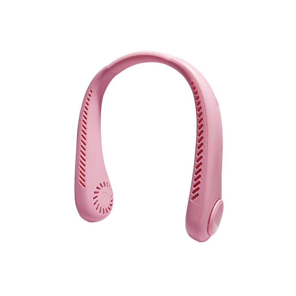 Doba bladeless neck fan worn around the neck, portable USB rechargeable hands-free fan for personal cooling.