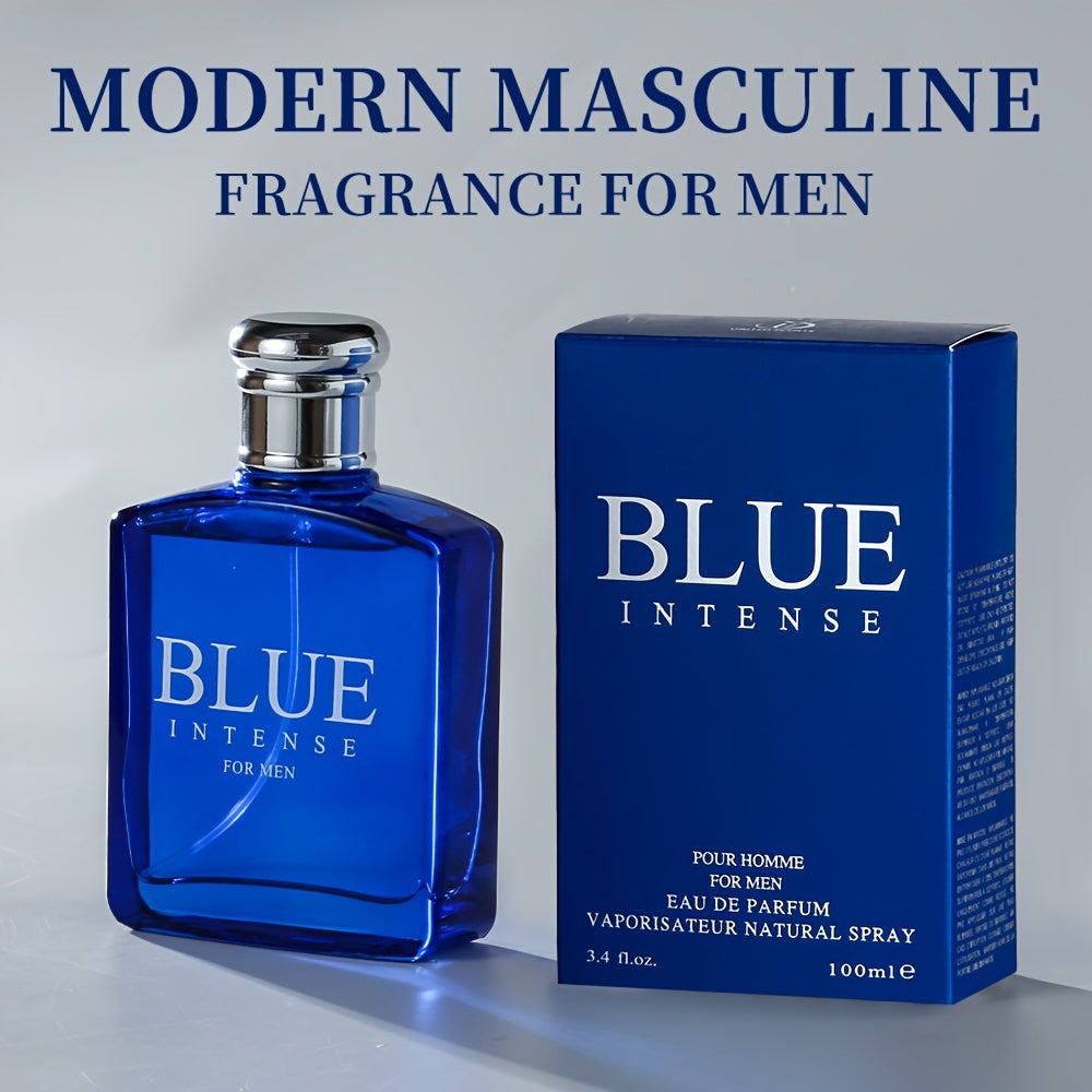 SHOWLU Men's Aquatic Eau De Toilette spray bottle, 3.4oz, with sleek design and clear labeling, perfect for long-lasting freshness.