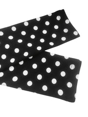 [Elegant Mermaid Dress] Elegant Black and White Polka Dot Mermaid Dress | Long Sleeves, V-Neck, Formal Event Dress - Perfect for Spring, Summer, and Fall
