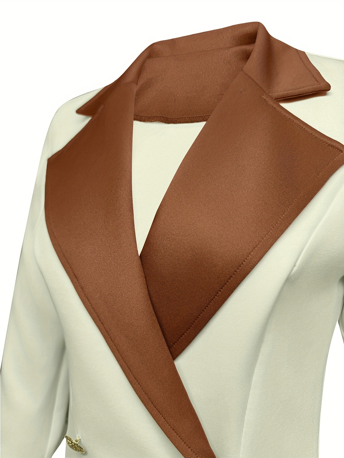 Elegant women's fit and flare lapel knit dress by SHOWLU FASHION, featuring a stylish silhouette and classic design.