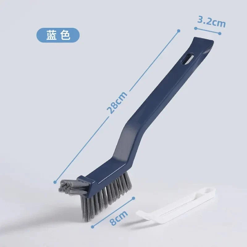 Showlu 2-in-1 floor gap cleaning brush with narrow and wide tips for corner and tile cleaning, versatile bathroom and floor scrubber.