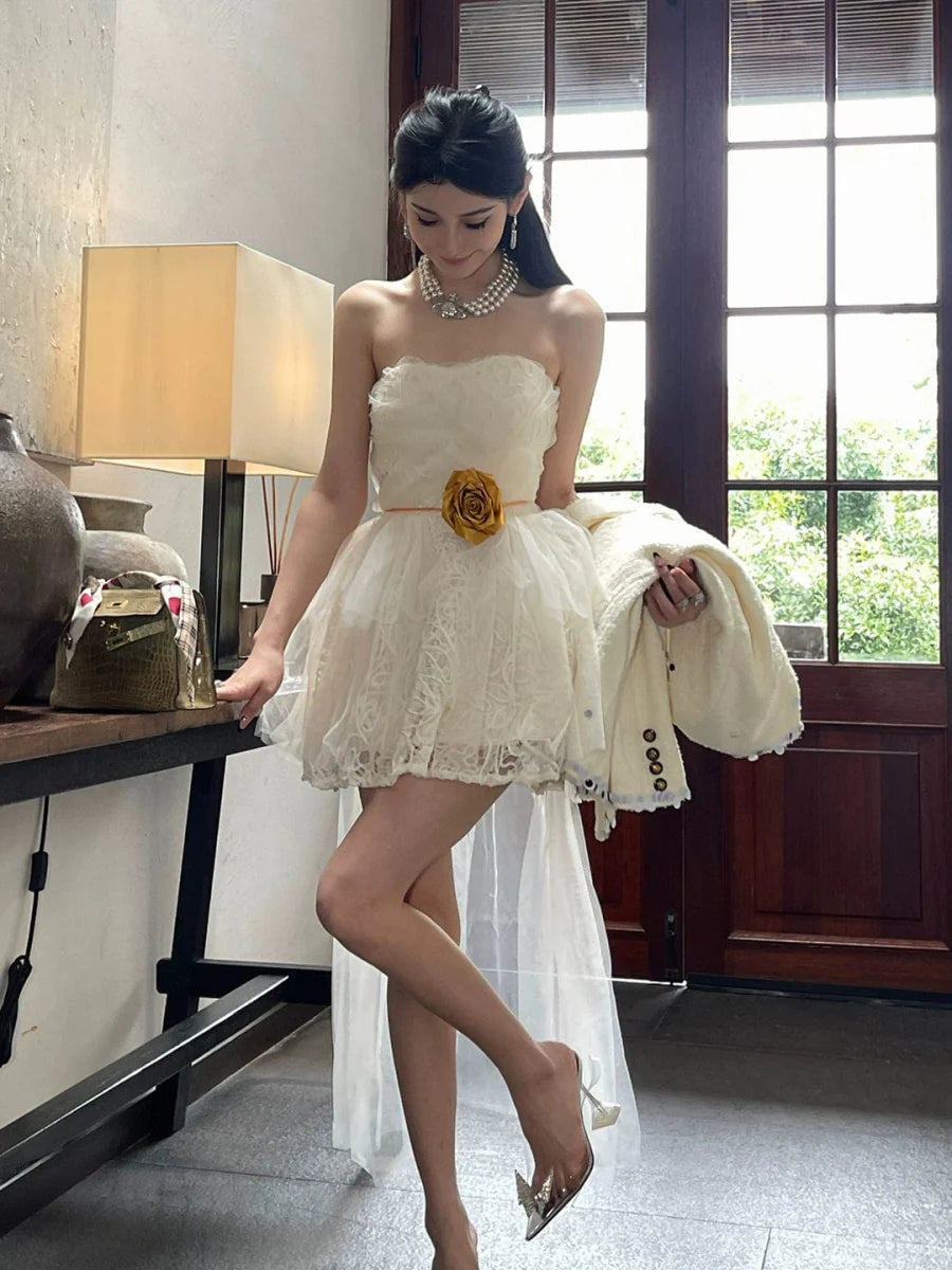 Showlu Fashion women's mesh bubble skirt in light, elegant design suitable for summer parties and birthdays.
