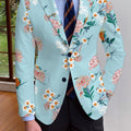 Men's floral print blazer by SHOWLU FASHION, slim fit, long sleeve single-breasted jacket for casual or formal wear.