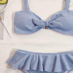 Elegant Ruffled High - Waist Bikini - SHOWLU FASHION STORE