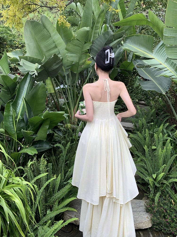 Elegant Showlu Fashion Sanya pleated tube top dress suit for special occasions, shown in a stylish, sophisticated design.