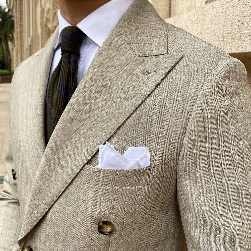 Elegant Slim Double - Breasted Stripes All - Match Commute Suit - SHOWLU FASHION STORE
