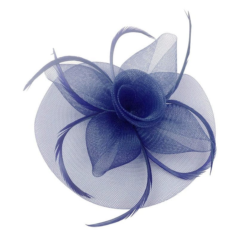Elegant vintage mesh Billycock headdress with side clip, perfect for stylish dinner parties and special occasions.