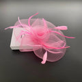 Elegant vintage mesh Billycock headdress with side clip, perfect for retro dinner parties and stylish hair accessories.
