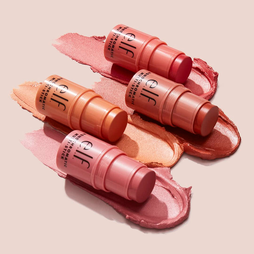 e.l.f. Monochromatic Multi Stick in Sparkling Rose, cream-to-powder, lightweight versatile blush and highlighter from Showlu Fashion Store