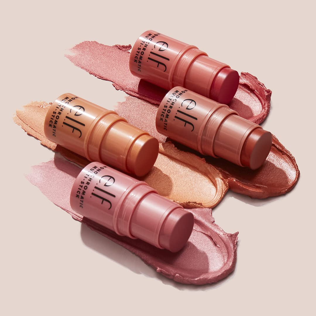 e.l.f. Monochromatic Multi Stick in Sparkling Rose, cream-to-powder, lightweight versatile blush and highlighter from Showlu Fashion Store