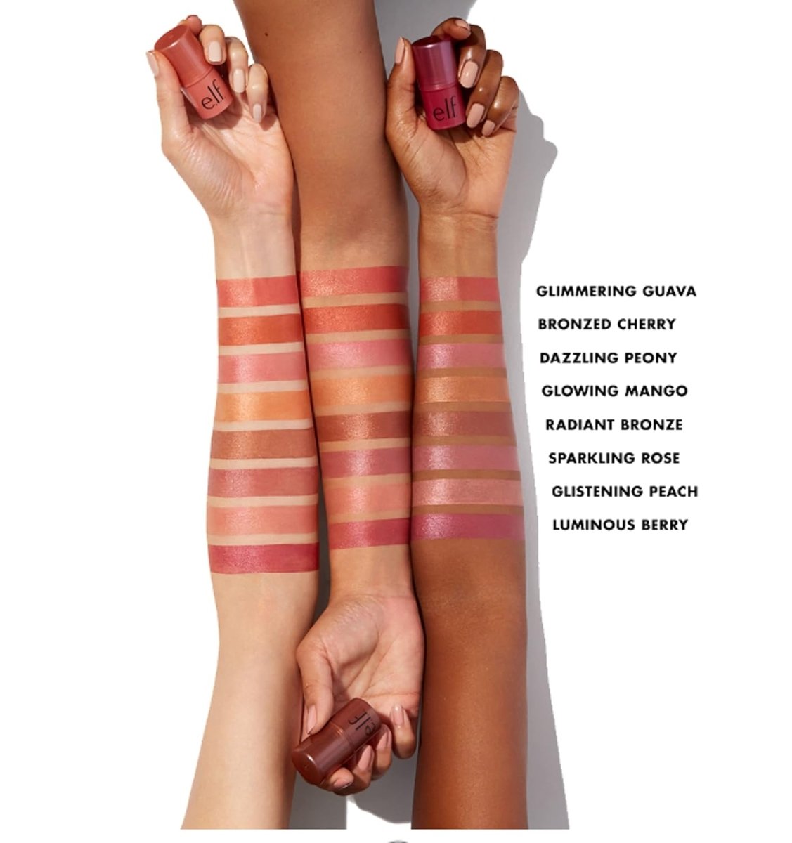 e.l.f. Monochromatic Multi Stick in Sparkling Rose, a creamy versatile blush and highlighter with a shimmering finish.